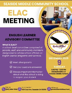 ELAC Meeting Flyer